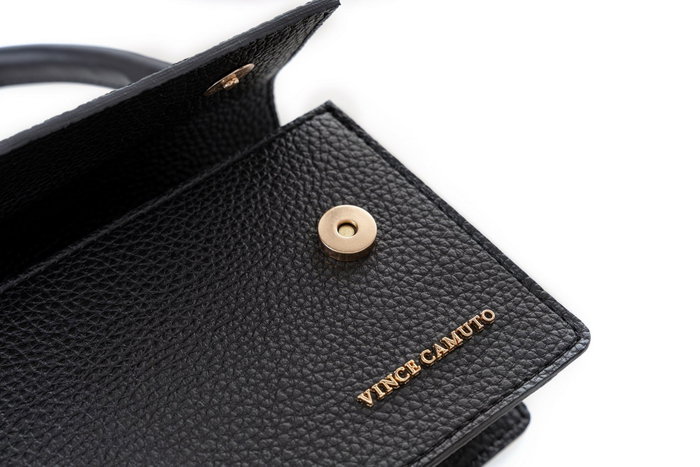 Vince Camuto Parma - Black Bolso de mano de Piel de Vinilo Negro